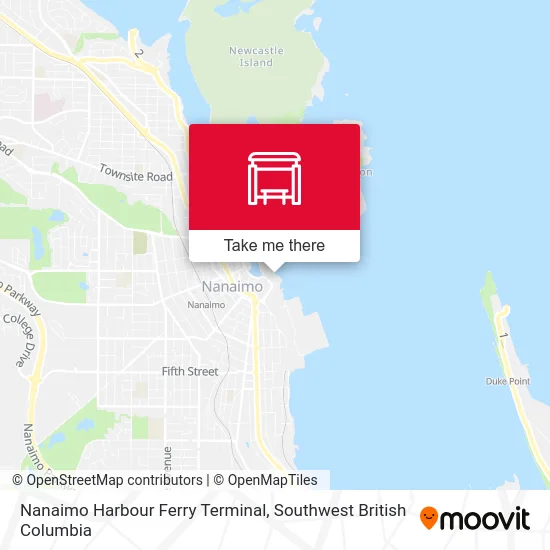Nanaimo Harbour Ferry Terminal map