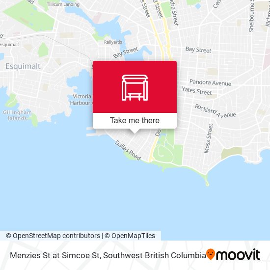 Menzies St at Simcoe St map