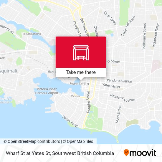 Wharf St at Yates St map
