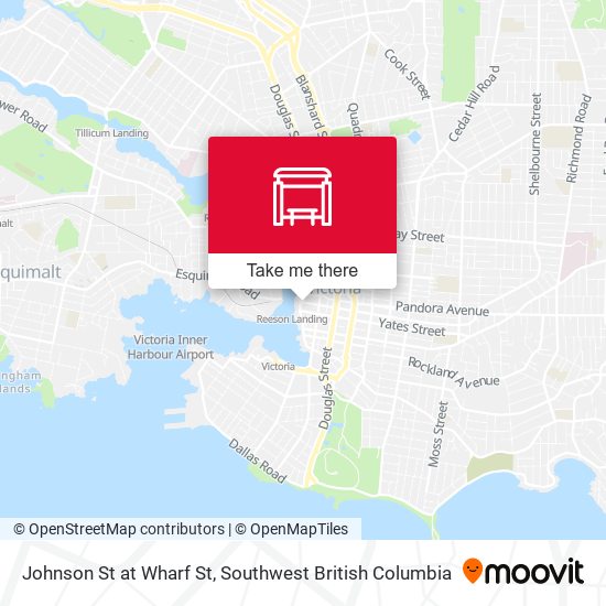 Johnson St at Wharf St map