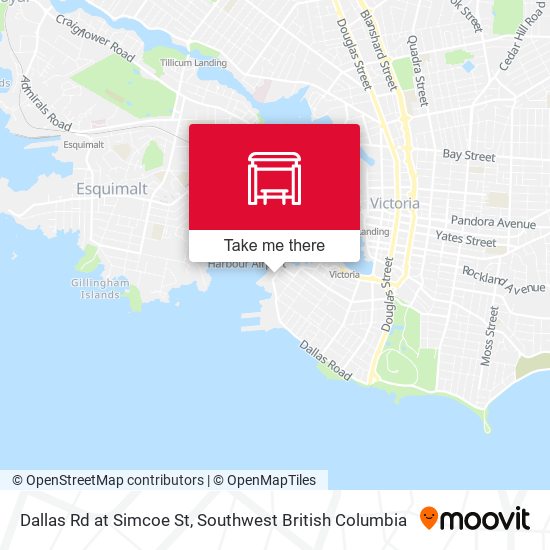 Dallas Rd at Simcoe St map