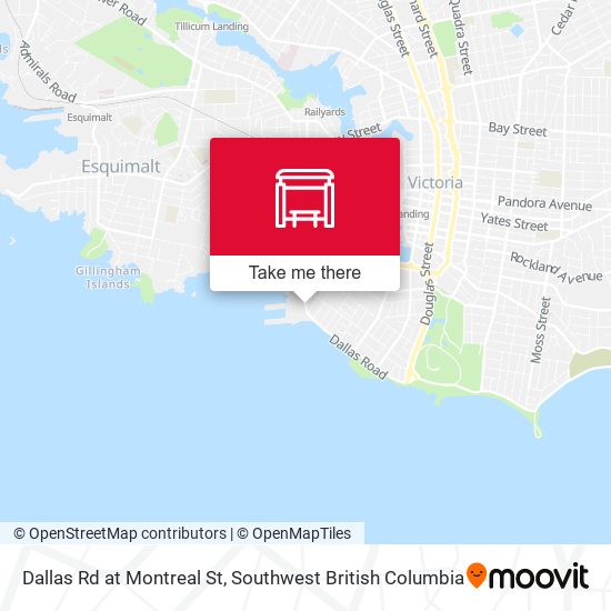 Dallas Rd at Montreal St map
