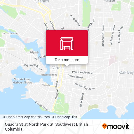 Quadra St at North Park St map