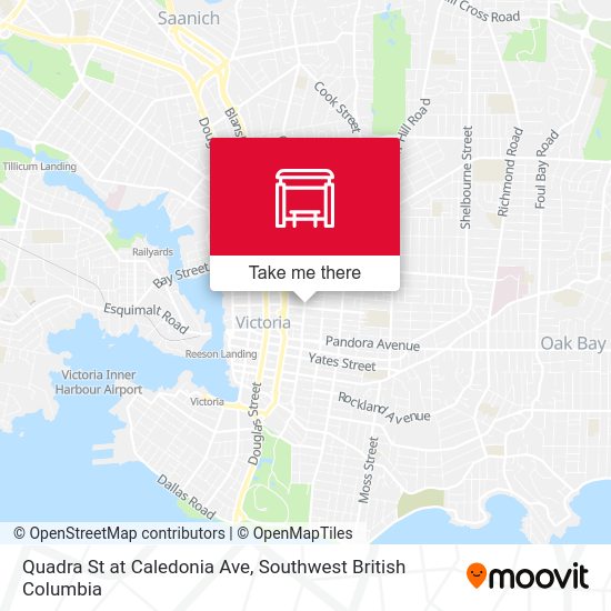 Quadra St at Caledonia Ave map
