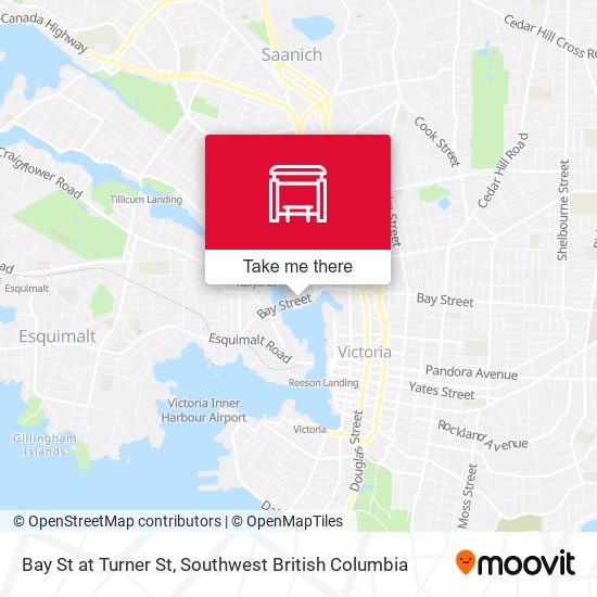 Bay St at Turner St map