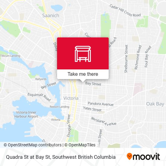 Quadra St at Bay St map