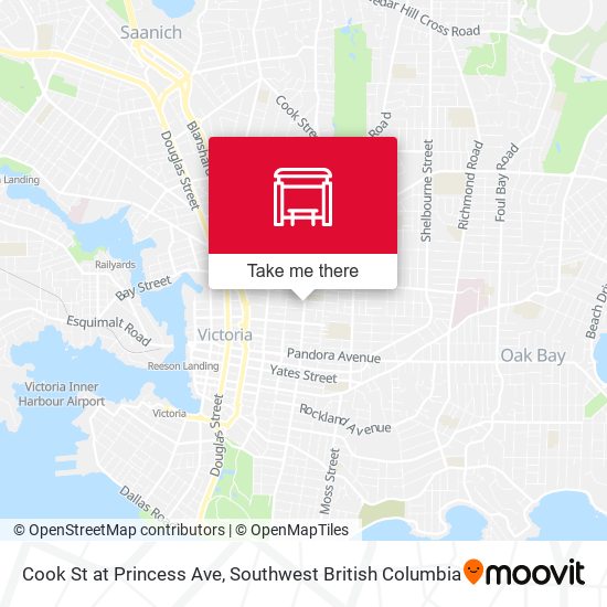 Cook St at Princess Ave map