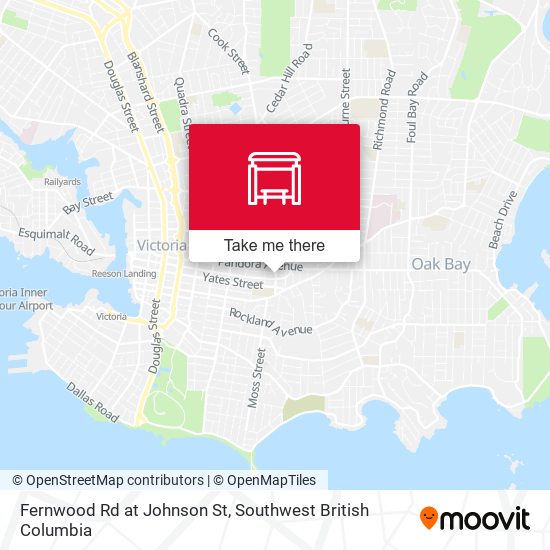 Fernwood Rd at Johnson St map