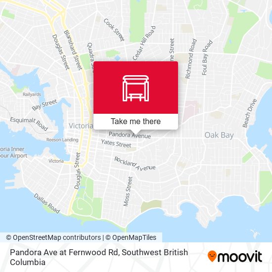 Pandora Ave at Fernwood Rd map