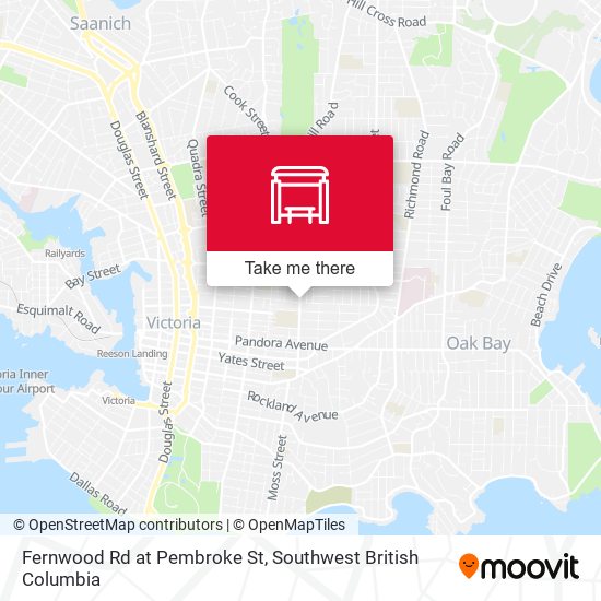 Fernwood Rd at Pembroke St map