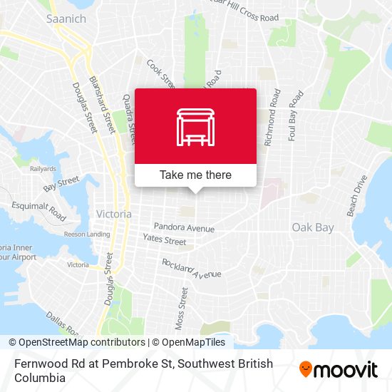 Fernwood Rd at Pembroke St map