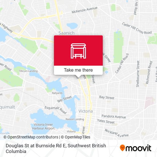 Douglas St at Burnside Rd E map