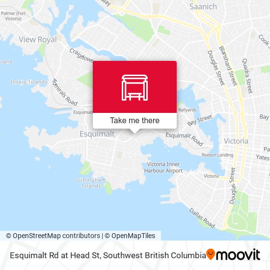Esquimalt Rd at Head St map