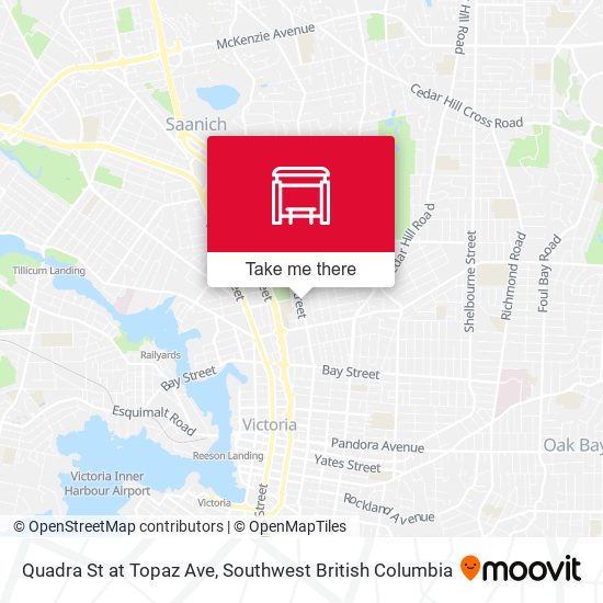 Quadra St at Topaz Ave map