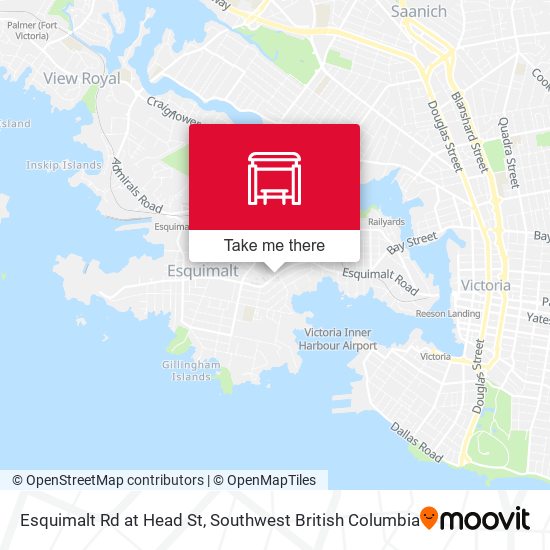 Esquimalt Rd at Head St plan