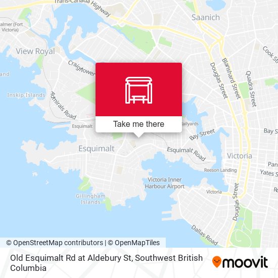 Old Esquimalt Rd at Aldebury St map