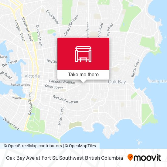 Oak Bay Ave at Fort St map