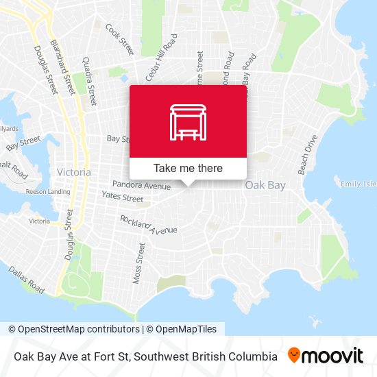 Oak Bay Ave at Fort St map