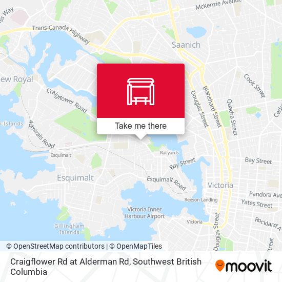 Craigflower Rd at Alderman Rd map