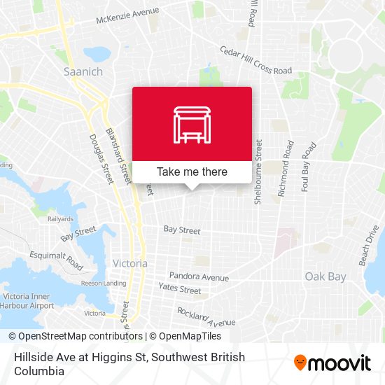 Hillside Ave at Higgins St map