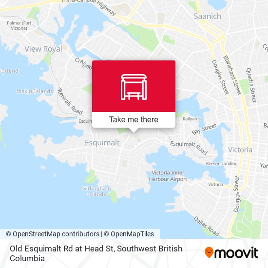 Old Esquimalt Rd at Head St plan