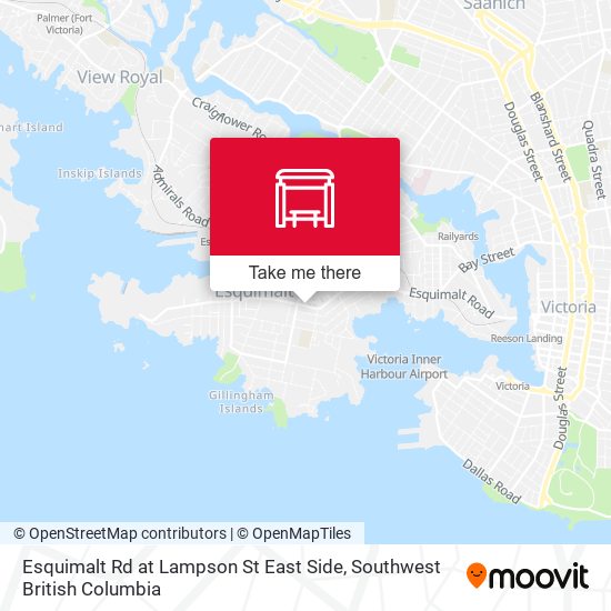 Esquimalt Rd at Lampson St East Side map