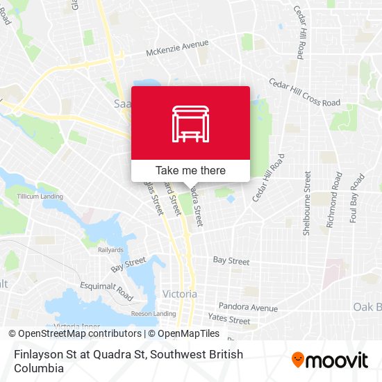 Finlayson St at Quadra St map