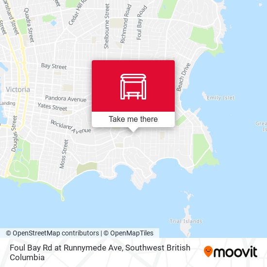Foul Bay Rd at Runnymede Ave map