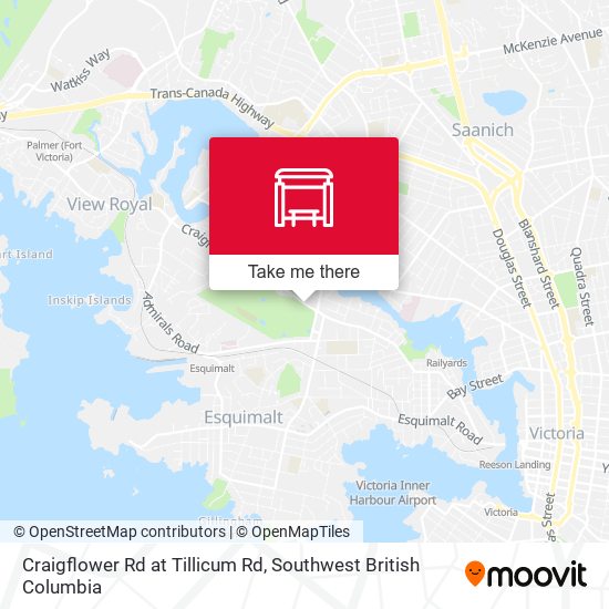 Craigflower Rd at Tillicum Rd map