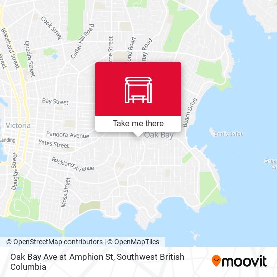 Oak Bay Ave at Amphion St map