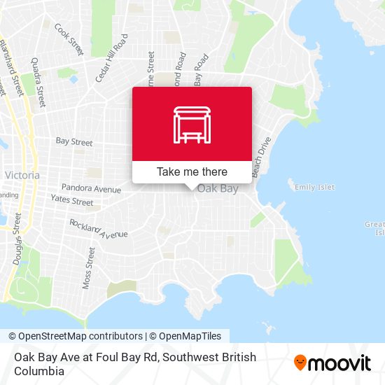 Oak Bay Ave at Foul Bay Rd map
