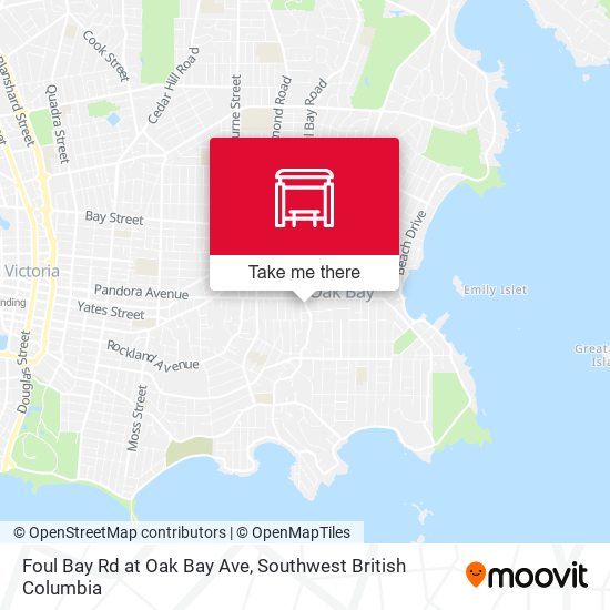 Foul Bay Rd at Oak Bay Ave map