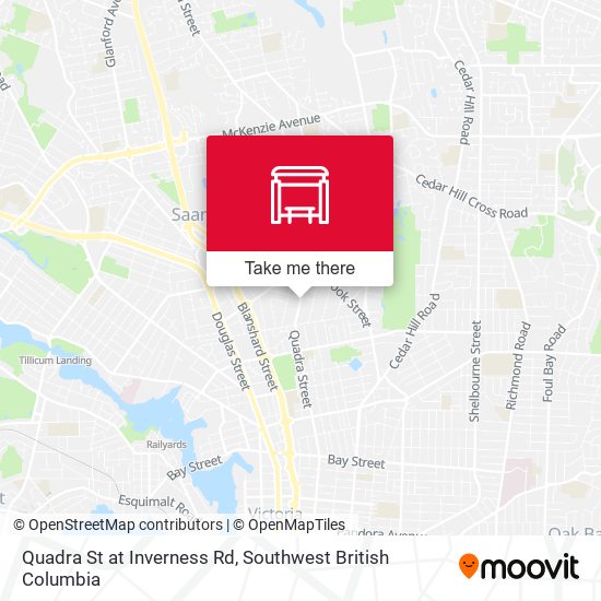 Quadra St at Inverness Rd map