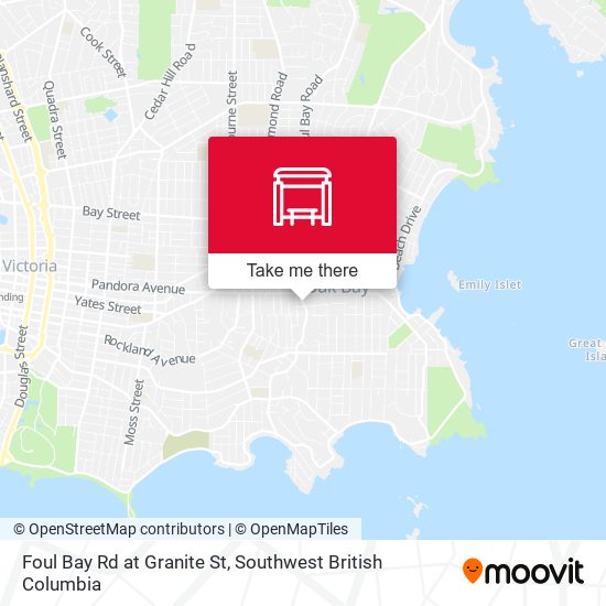 Foul Bay Rd at Granite St map