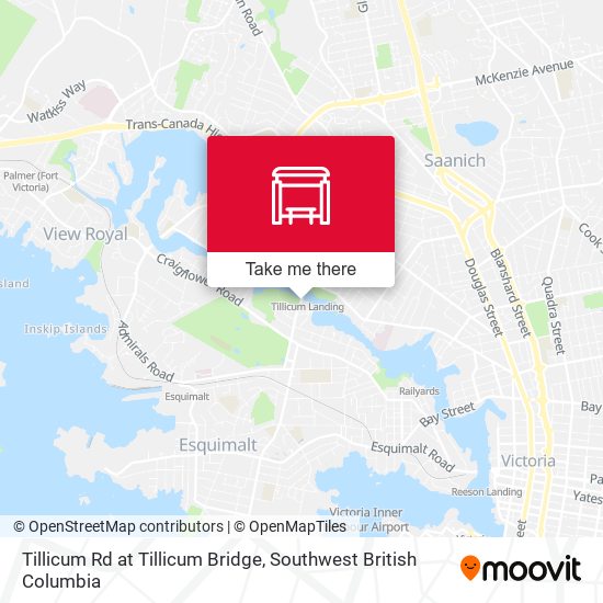 Tillicum Rd at Tillicum Bridge map