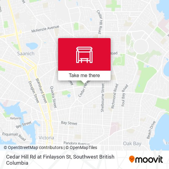 Cedar Hill Rd at Finlayson St map