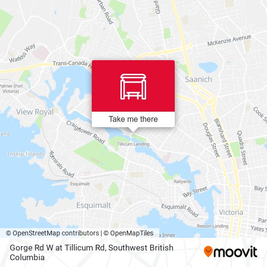 Gorge Rd W at Tillicum Rd map