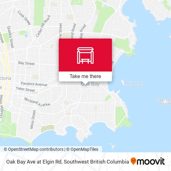 Oak Bay Ave at Elgin Rd map