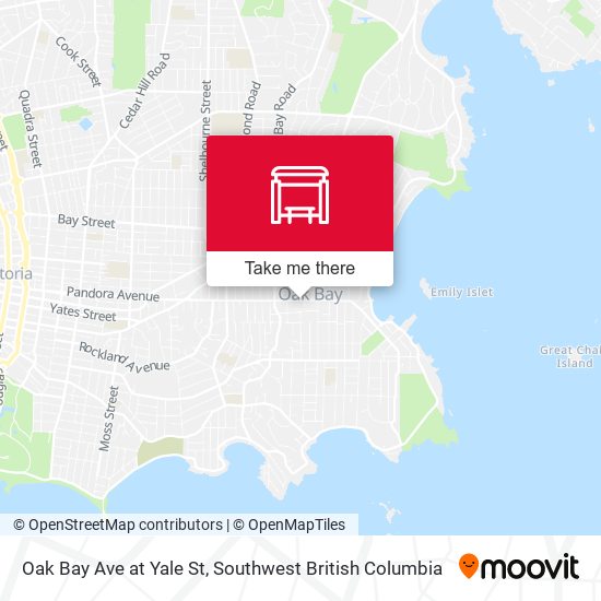 Oak Bay Ave at Yale St map