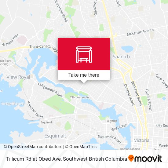 Tillicum Rd at Obed Ave map