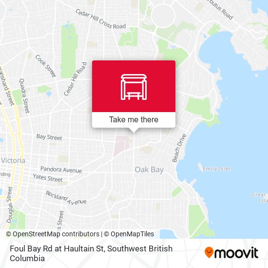 Foul Bay Rd at Haultain St map