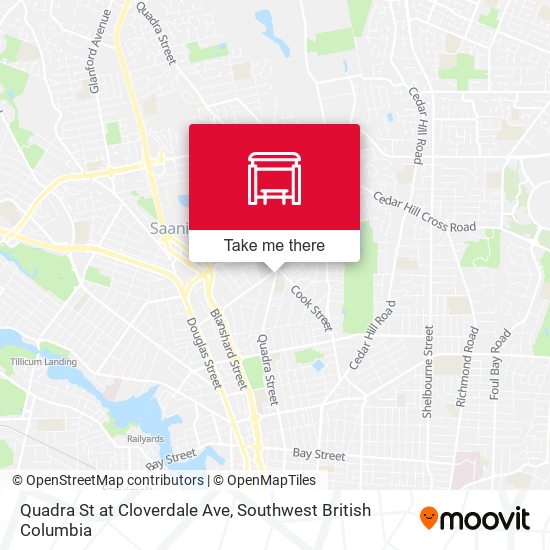 Quadra St at Cloverdale Ave plan