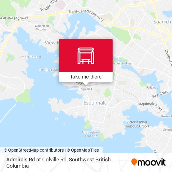 Admirals Rd at Colville Rd map