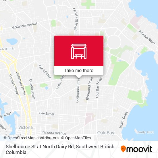 Shelbourne St at North Dairy Rd map