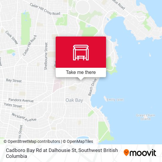 Cadboro Bay Rd at Dalhousie St map