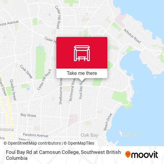 Foul Bay Rd at Camosun College map