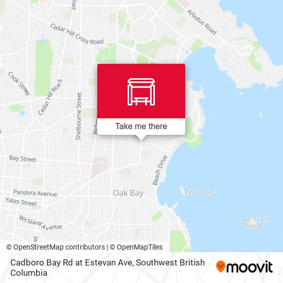 Cadboro Bay Rd at Estevan Ave map