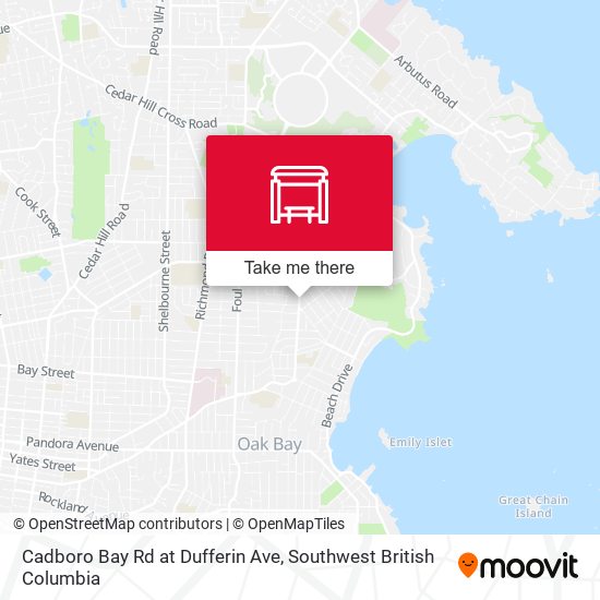 Cadboro Bay Rd at Dufferin Ave map