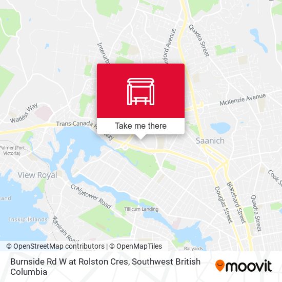 Burnside Rd W at Rolston Cres map