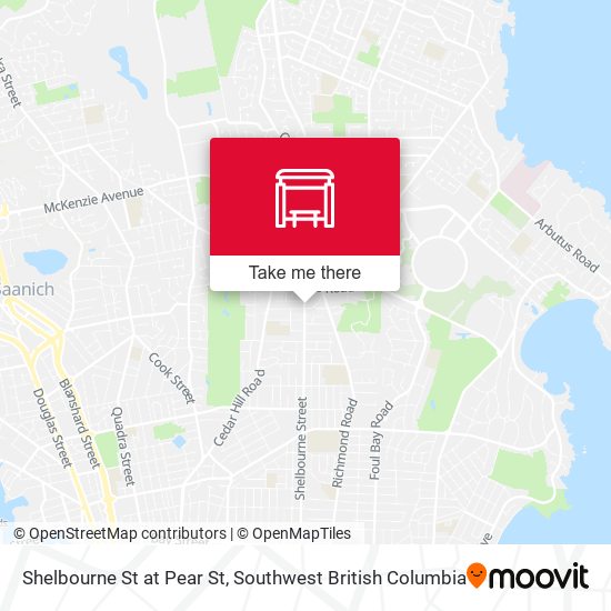 Shelbourne St at Pear St map